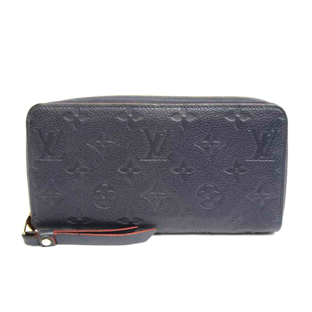 Louis Vuitton Zippy Wallet Empreinte Leather Marine Blue Rouge Red